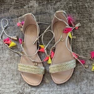 Lilly Pulitzer Willa Tassel Sandal - NIB - size 6.5
